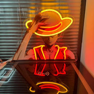 One Piece Luffy Neon Licht, Wand Dekoration, Geschenkidee für kleine und große Piraten