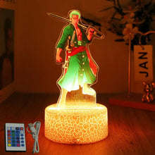 Lade das Bild in den Galerie-Viewer, Farbenfrohe One Piece Luffy Nachtlampen, Lampe
