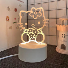 Lade das Bild in den Galerie-Viewer, Sanrio 3D Hello Kitty LED Nachtlicht - viele Motive
