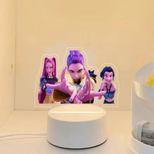 Lade das Bild in den Galerie-Viewer, KPop Demon Hunters Nachtlicht HunterX Deko Lampe, Zoey Rumi Mira Saja Boys Motive
