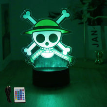 Lade das Bild in den Galerie-Viewer, Farbenfrohe One Piece Luffy Nachtlampen, Lampe
