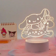 Lade das Bild in den Galerie-Viewer, Hello Kitty Nachtlampe mit Fernbedienung und magischen Farbwechsel 3D Effekt
