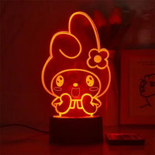 Lade das Bild in den Galerie-Viewer, Hello Kitty Nachtlampe mit Fernbedienung und magischen Farbwechsel 3D Effekt
