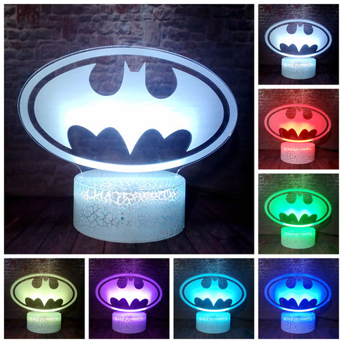 3D-LED-Nachtlampe mit Superhelden Symbol Hologramm kaufen