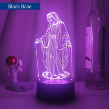 Lade das Bild in den Galerie-Viewer, 3D LED Hologramm Nachtlampe Mutter Gottes kaufen
