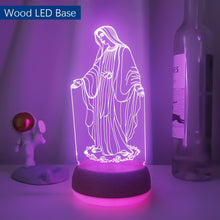 Lade das Bild in den Galerie-Viewer, 3D LED Hologramm Nachtlampe Mutter Gottes kaufen
