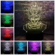 Lade das Bild in den Galerie-Viewer, Dragon Ball Son Goku 3D Lampe - Farbwechsel kaufen
