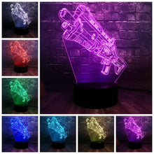 Lade das Bild in den Galerie-Viewer, Battle Royal Gun Lampe mit 3D Effekt - Tischlampe kaufen
