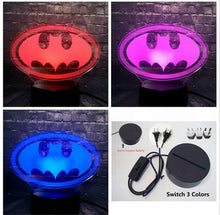 Lade das Bild in den Galerie-Viewer, Batman / Superman Logo Lampe mit Farbwechsel und 3D kaufen
