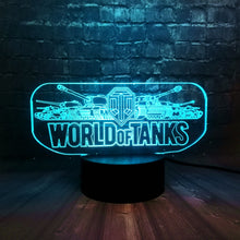 Lade das Bild in den Galerie-Viewer, World of Tanks Lampe mit Farbwechsel und 3D Effekt kaufen
