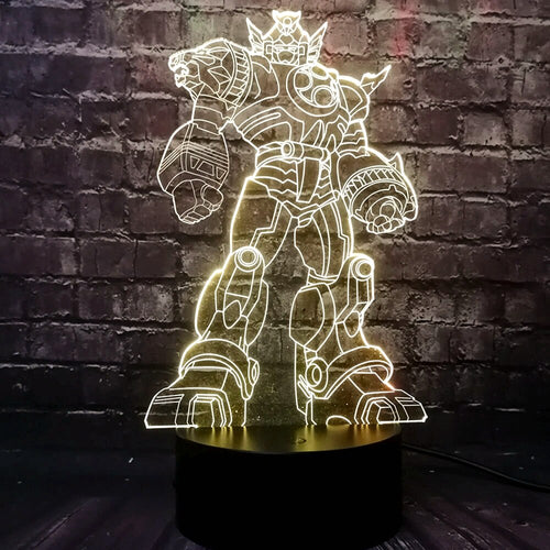 Lampe im Transformers Roboter Design mit 3D und Farbwechsel Effekt kaufen