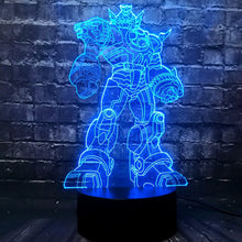 Lade das Bild in den Galerie-Viewer, Lampe im Transformers Roboter Design mit 3D und Farbwechsel Effekt kaufen
