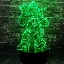 Lade das Bild in den Galerie-Viewer, Lampe im Transformers Roboter Design mit 3D und Farbwechsel Effekt kaufen
