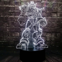 Lade das Bild in den Galerie-Viewer, Lampe im Transformers Roboter Design mit 3D und Farbwechsel Effekt kaufen
