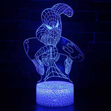 Lade das Bild in den Galerie-Viewer, Spiderman Nachttisch Lampe - verschiedene Spider Man Lampen Motive - Farbwechsel kaufen
