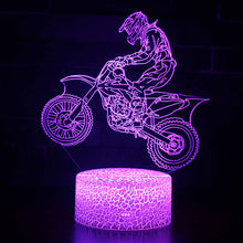 Lade das Bild in den Galerie-Viewer, X-Game Motorrad Nachttischlicht mit Farbwechsel und 3D Effekt kaufen
