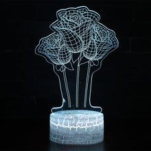 Lade das Bild in den Galerie-Viewer, Nachtlampe im romantischen Rosen Design, 3D Nachtlicht kaufen
