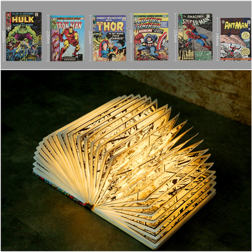 Captain America Nachtlicht, Lampe im Comic Heft Look zum auffächern kaufen