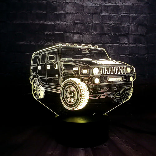 SUV Hummer Lampe mit 3D Effekt und Farbwechsel kaufen