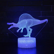 Lade das Bild in den Galerie-Viewer, 3D Dinosaurier Lampe, Tischlicht, Nachtlampe mit 16 Farben im Wechsel kaufen
