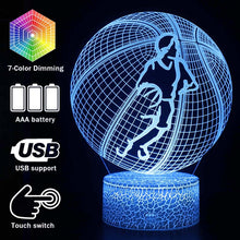 Lade das Bild in den Galerie-Viewer, 3D illusion Basketball Lampe mit Farbwechsel und Fernbedienung kaufen
