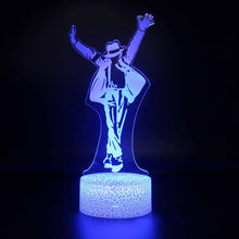 Lade das Bild in den Galerie-Viewer, Nachtlampe mit Michael Jackson / Tänzer Motiv - mit Farbwechsel und 3D Effekt kaufen
