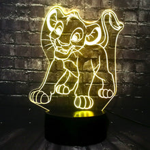 Lade das Bild in den Galerie-Viewer, Simba König der Löwen Lampe, Nachtlicht, Tischlampe mit magischen Farbwechsel kaufen
