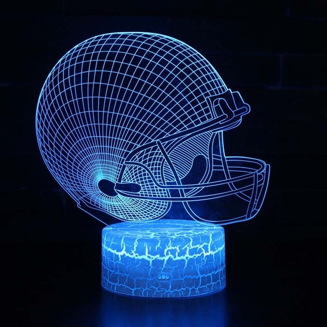 Lampe mit Football Helm Motiv, magischen Farbwechsel und 3D Effekt kaufen