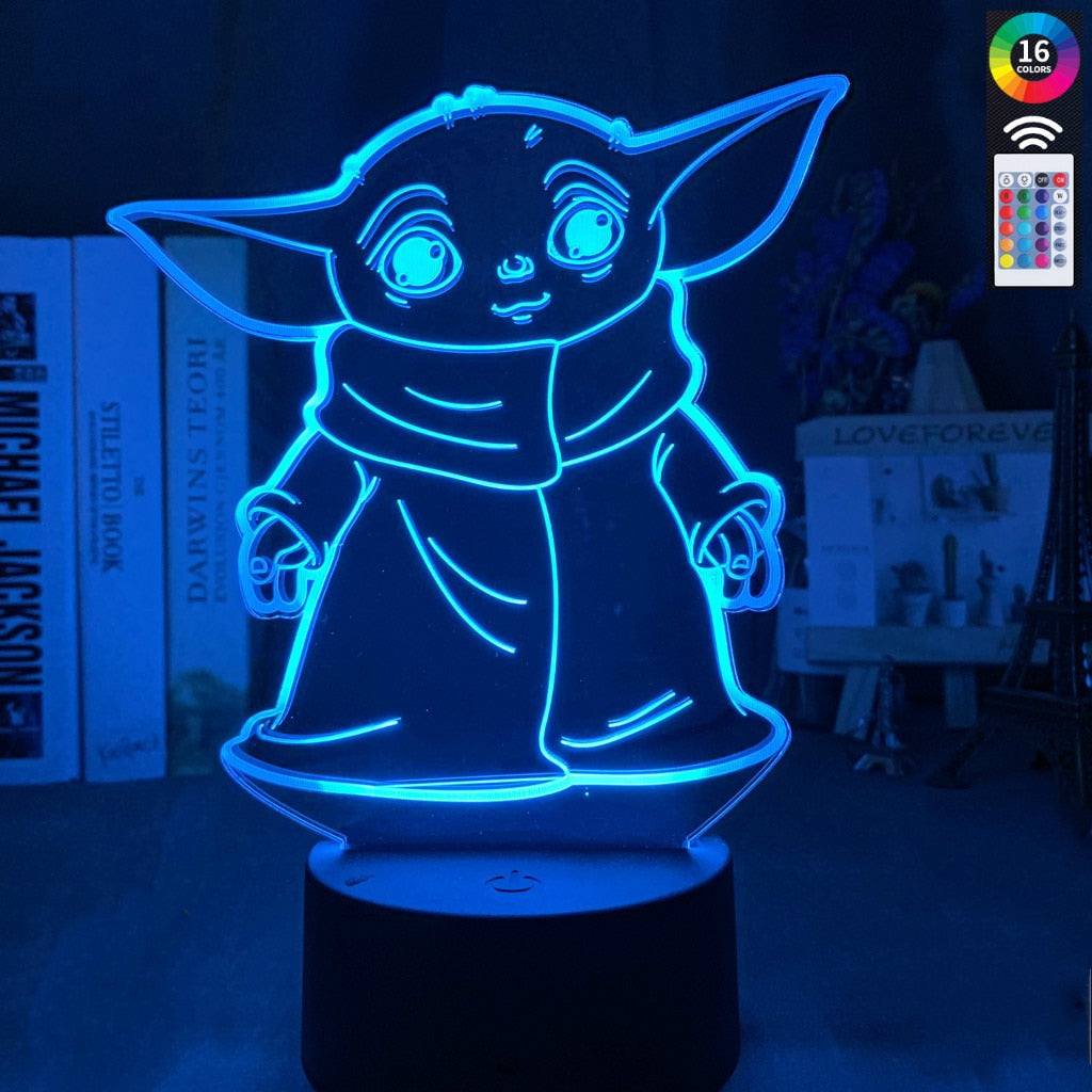 Star Wars Mini Yoda aus Mandalorianer Nachtlicht, Nachtlampe mit 3D Effekt kaufen