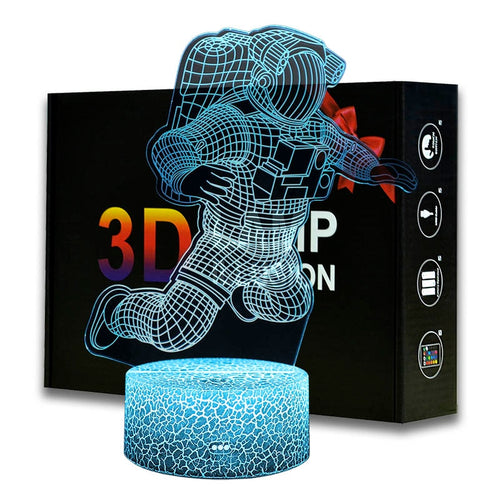 Nachttischlampe mit Astronaut Motiv, Farbwechsel und 3D Effekt kaufen