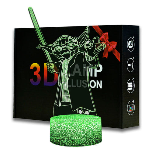 Star Wars Yoda Nachtlicht, Tischlampe, Lampe, 3D Effekt kaufen