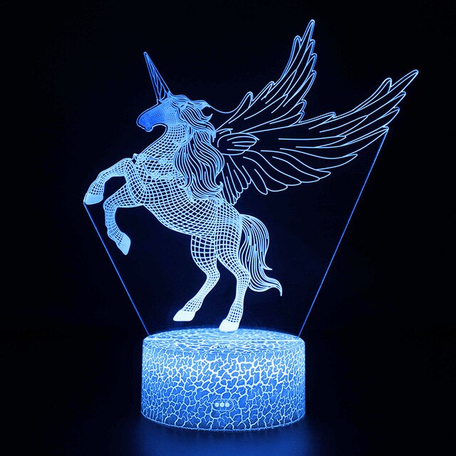 Einhorn Lampe - Magischer 3D Effekt mit Farbwechsel - Tischlampe - Nachtlicht kaufen
