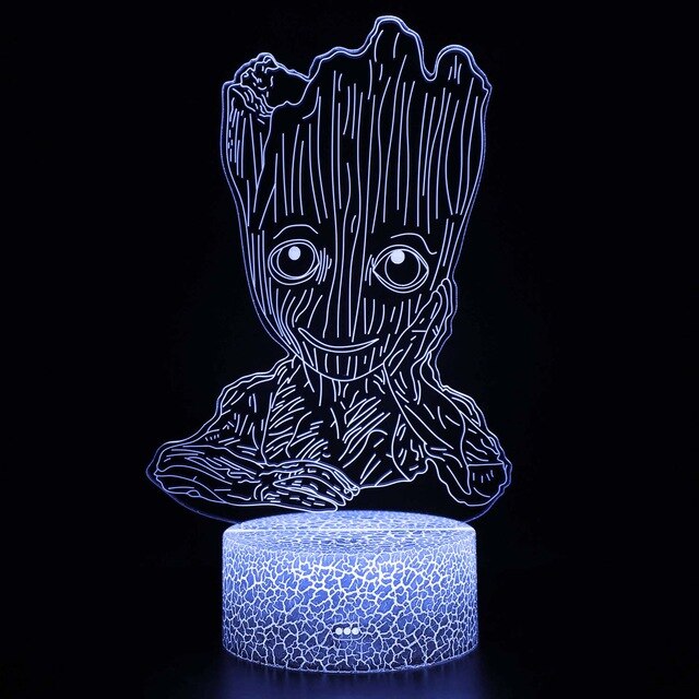 Guardians of the Galaxy Groot Nachttichlampe mit 3D Effekt und Fernbedienung kaufen