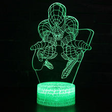 Lade das Bild in den Galerie-Viewer, Spiderman Nachttisch Lampe - verschiedene Spider Man Lampen Motive - Farbwechsel kaufen
