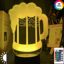 Lade das Bild in den Galerie-Viewer, 3D Nachtlicht in Bierglas Optik Oktoberfest Style kaufen
