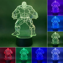Lade das Bild in den Galerie-Viewer, Hulk 3D LED Lampe, Nacht Licht Nachtlampe mit Farbwechsel kaufen
