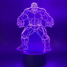 Lade das Bild in den Galerie-Viewer, Hulk 3D LED Lampe, Nacht Licht Nachtlampe mit Farbwechsel kaufen
