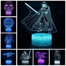 Lade das Bild in den Galerie-Viewer, Millenium Falcon Star Wars 3D LED Nachtlicht Lampe Tischlampe kaufen
