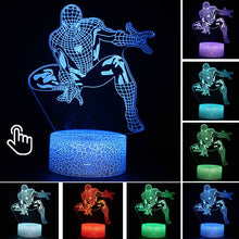 Lade das Bild in den Galerie-Viewer, Spider Man Lampe mit magischen 3D Effekt und Farbwechsel bis zu 7 Farben kaufen
