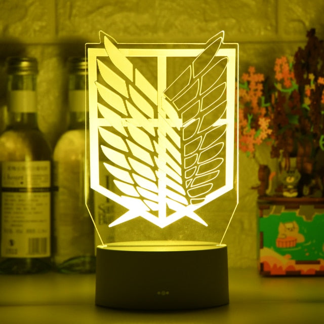 Attack on Titan Nacht Lampe mit Farbwechsel Effekt und 3D LED kaufen