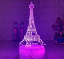 Lade das Bild in den Galerie-Viewer, Eifelturm Nachtlicht mit Farbwechsel - Pures Paris Feeling für Zuhause! kaufen
