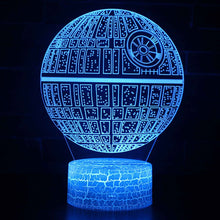 Lade das Bild in den Galerie-Viewer, 3D Todesstern Lampe aus Star Wars - Mit Farbwechsel (7 Farben) kaufen
