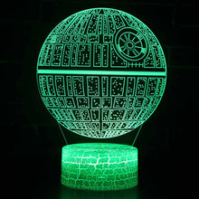Lade das Bild in den Galerie-Viewer, 3D Todesstern Lampe aus Star Wars - Mit Farbwechsel (7 Farben) kaufen
