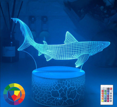 Nachtlicht mit 3D Illusion und Hai Motiv kaufen