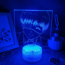 Lade das Bild in den Galerie-Viewer, Tokyo Ghoul Kaneki Ken 3D LED Lampe mit wechselnden Farben kaufen
