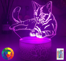 Lade das Bild in den Galerie-Viewer, Nacht Licht / Deko Lampe mit Katzen Motiv kaufen
