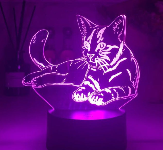 Nacht Licht / Deko Lampe mit Katzen Motiv kaufen
