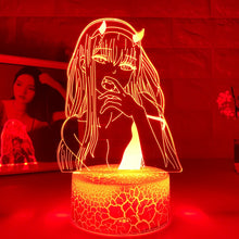 Lade das Bild in den Galerie-Viewer, Anime Zero Two Nachtlicht Nachtlampe mit 3D Effekt kaufen
