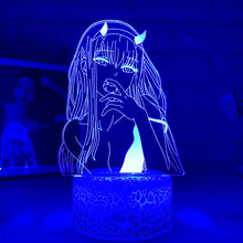 Lade das Bild in den Galerie-Viewer, Anime Zero Two Nachtlicht Nachtlampe mit 3D Effekt kaufen
