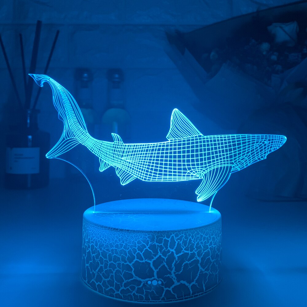 Nachtlicht mit 3D Illusion und Hai Motiv kaufen